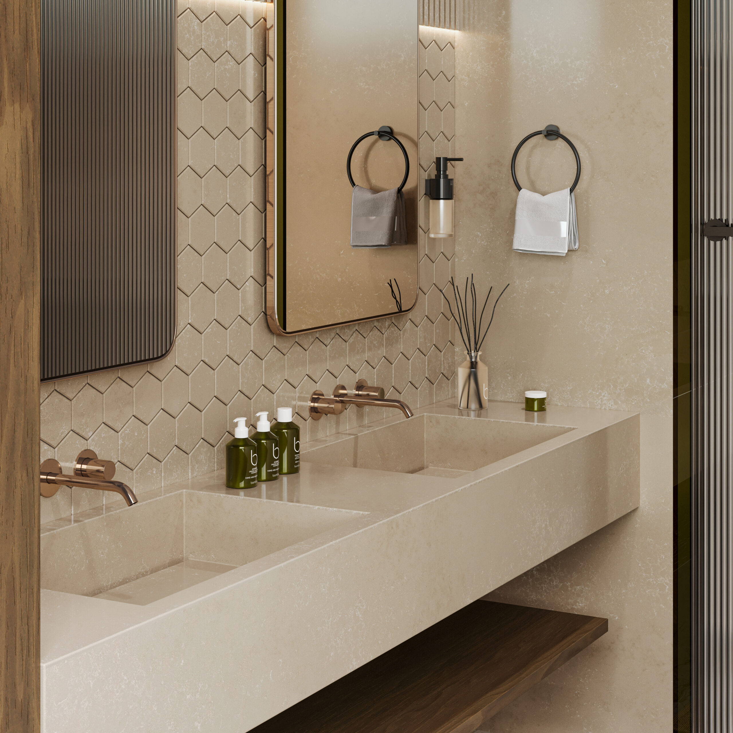 Vastu approved bathroom with pastel colors