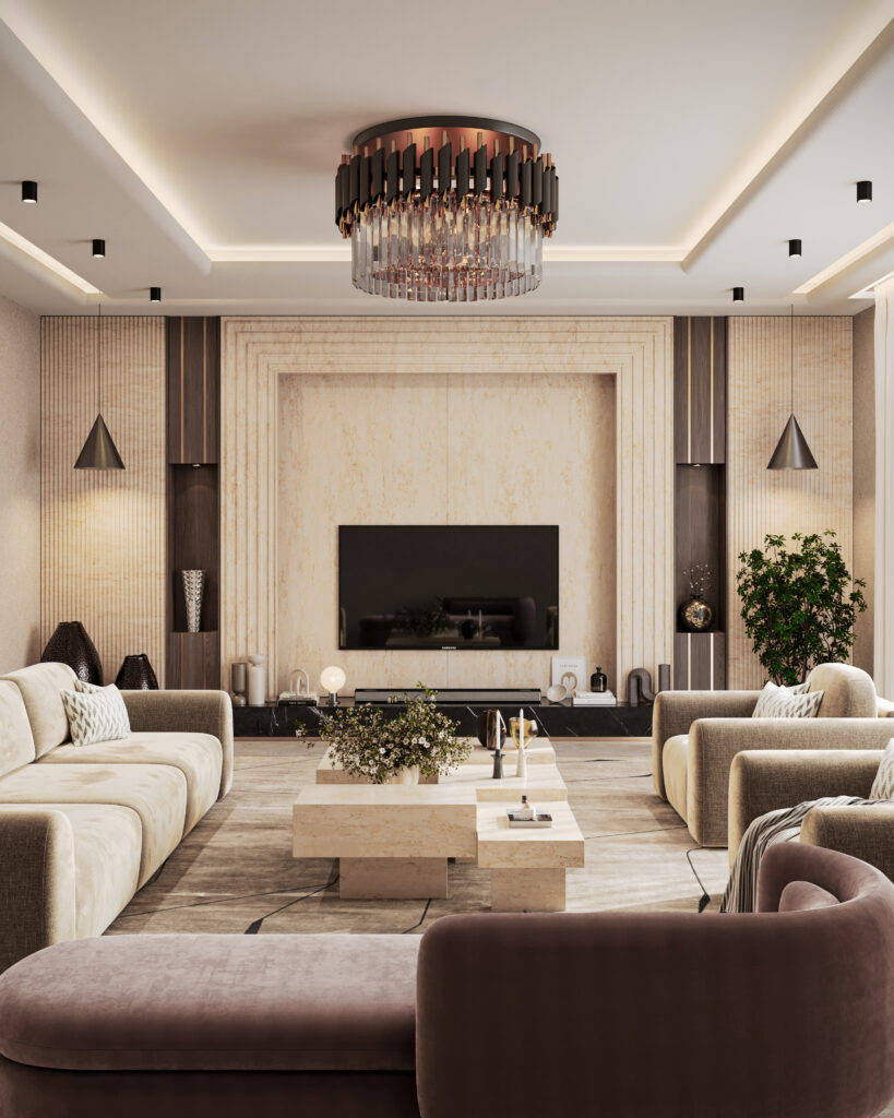 Living Room - Amber Travertine